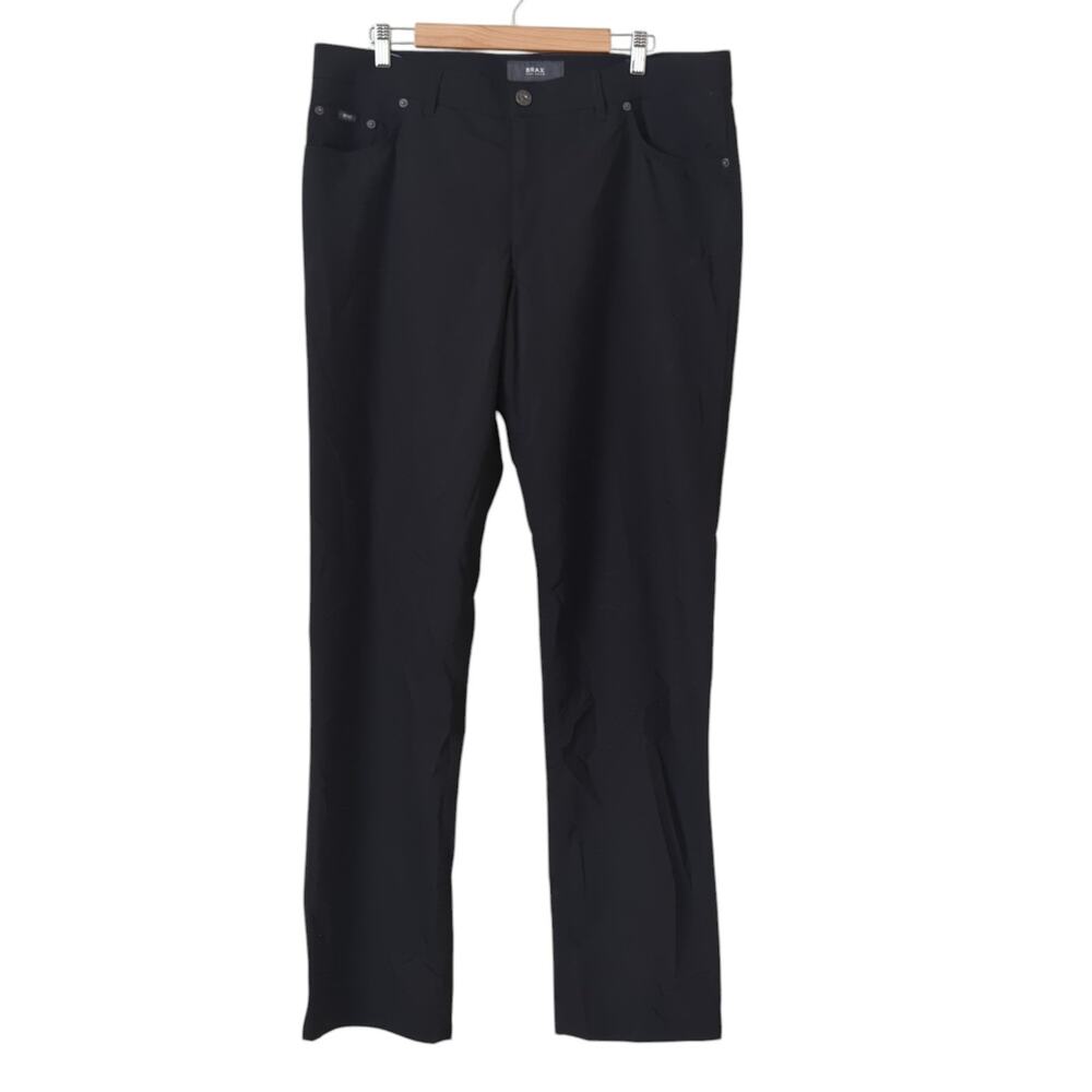 BRAX‎ Feel Good Men's BX Cooper Regular Fit 40x36 Black Everyday Dress Slacks